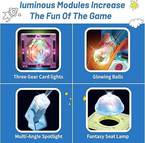 Miniatura 3 de JHHJIFY Bloques de construcción magnéticos 3D, azulejos magnéticos de luz, bloques de construcción para niños, bloques magnéticos de canica,