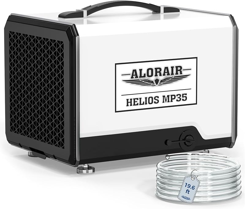 70 Pints Crawl Space/Commercial Dehumidifier with Pump(Helios MP35) | Compact, Portable, Industry Water Damage Unit, Covers Up to 1,000 Sq. Ft., 6-Year Limited Warranty,for Basement, Garage