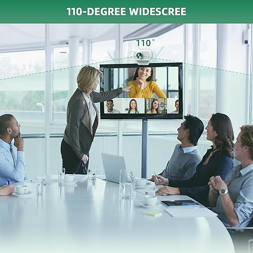 Miniatura 12 de Cámara web Full HD 1080P con obturador de privacidad y trípode, cámara web de transmisión profesional con micrófono, cámara de computadora USB