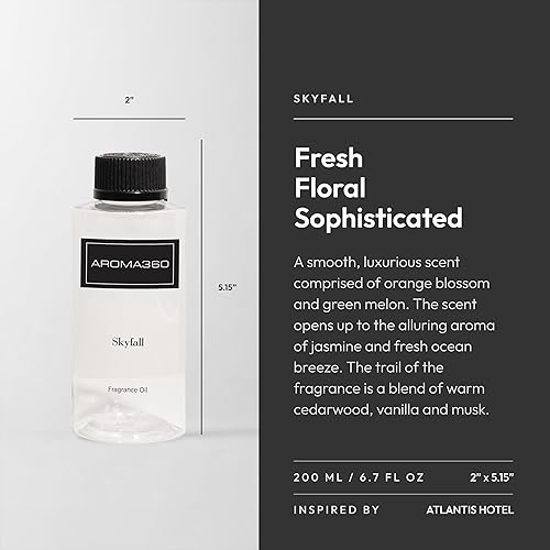 Miniatura 54 de Aroma360 Dream On - Mezcla de aceites aromáticos – 16.9 fl oz – Aceite difusor de aromaterapia perfumado con té blanco sereno, aloe vera curativo