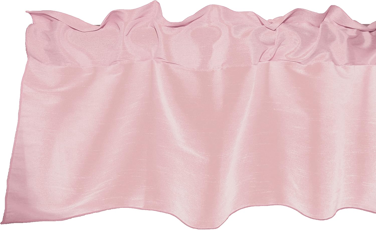 Zen Creative Designs Faux Silk Dupioni Window Valance Window Treatment Home Décor Kids Bedroom Nursery Kitchen Window Decor (58" Wide x 20" Long, Light Silver)