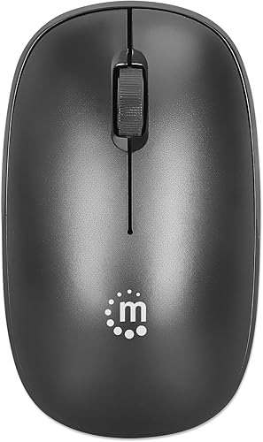 Miniatura 7 de MANHATTAN Ratón inalámbrico, 2.4G con enchufe USB-A, mouse de computadora portátil delgado con receptor nano para PC, portátil, computadora,