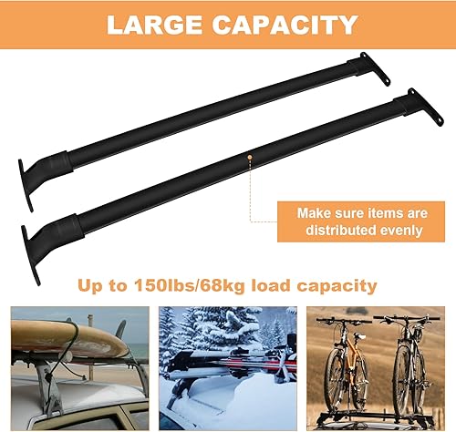 Miniatura 6 de FINDAUTO Barra transversal de techo para Ford Expedition/Lincoln Navigator 2018-2022 (solo compatible con modelos con rieles de techo existentes)