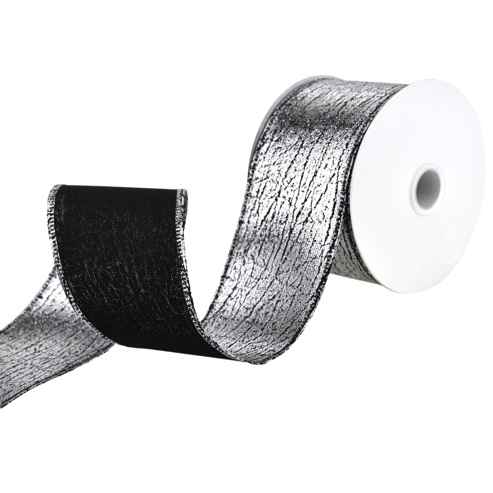 Amazon.com: Homeford Elegant Cracked Lamé Wired Ribbon, 2-1/2-Inch