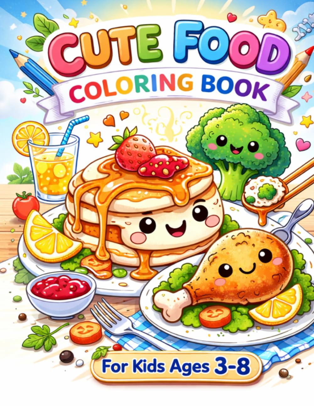 Cute Food Coloring Book