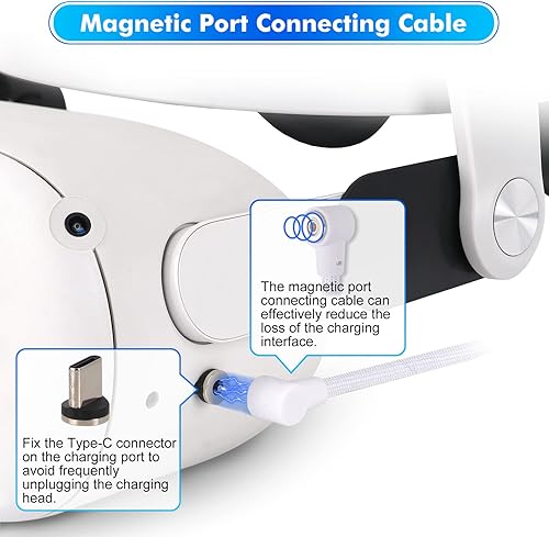 Miniatura 2 de Battery Pack Compatible with OculusMeta Quest 2 and Quest, 5000mAh Lightweight Power Bank 15W Fast Charging Extended Battery for Extra 2+ Hours of