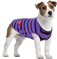 Vista 24 de Camiseta a rayas para perros y gatos, chaleco de algodón para primavera, verano, para mascotas, adecuada para mascotas pequeñas y medianas