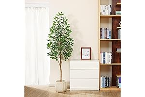 6FT Artificial Ficus Silk Tree with Sturdy Plastic Nursery Pot