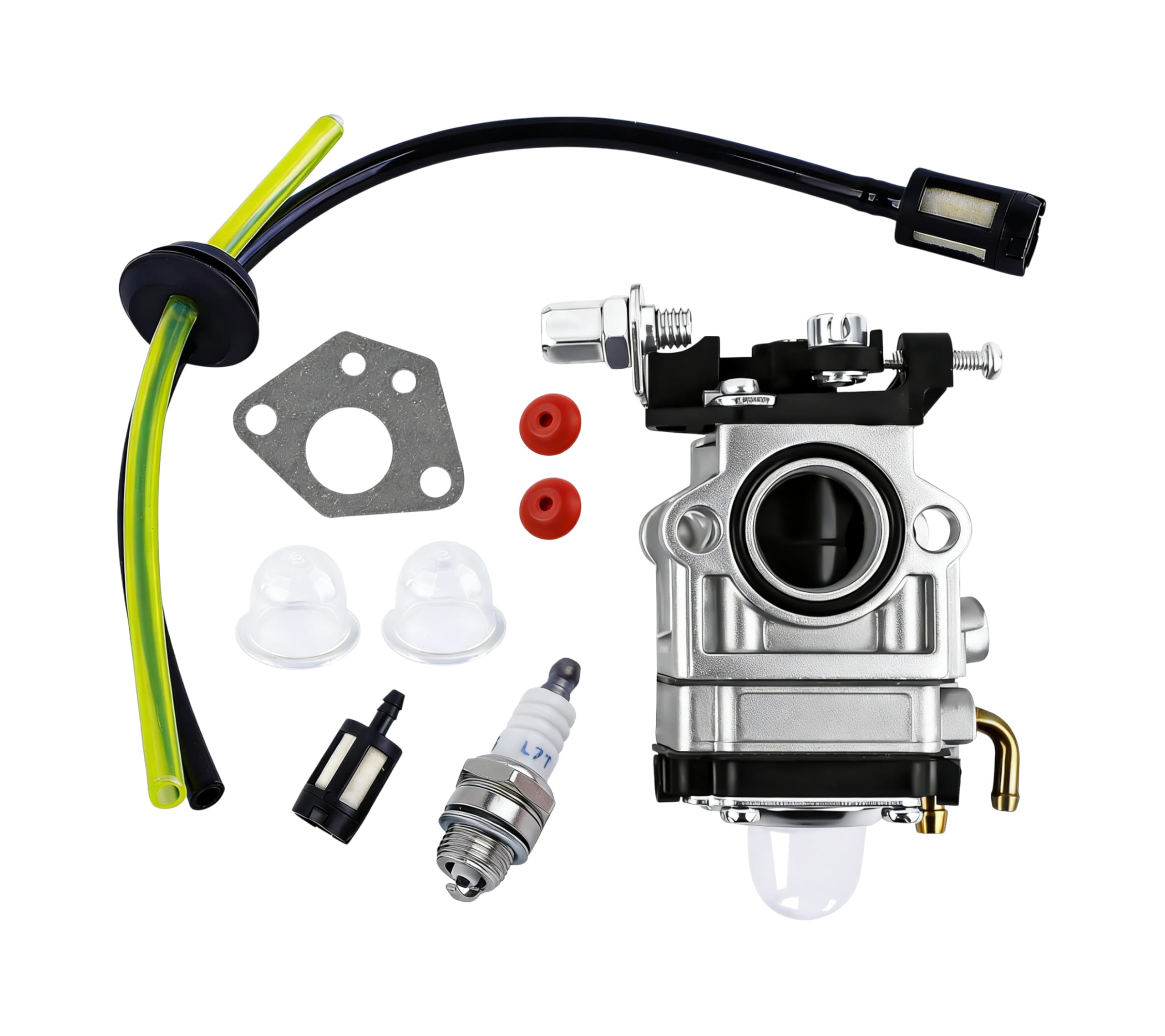 Carburetor for Brush Cutter, 52 cc, 49 cc, 43 cc, Carburetor Kit with Seal, Hose, Spark Plug and Fuel Filter-image-15