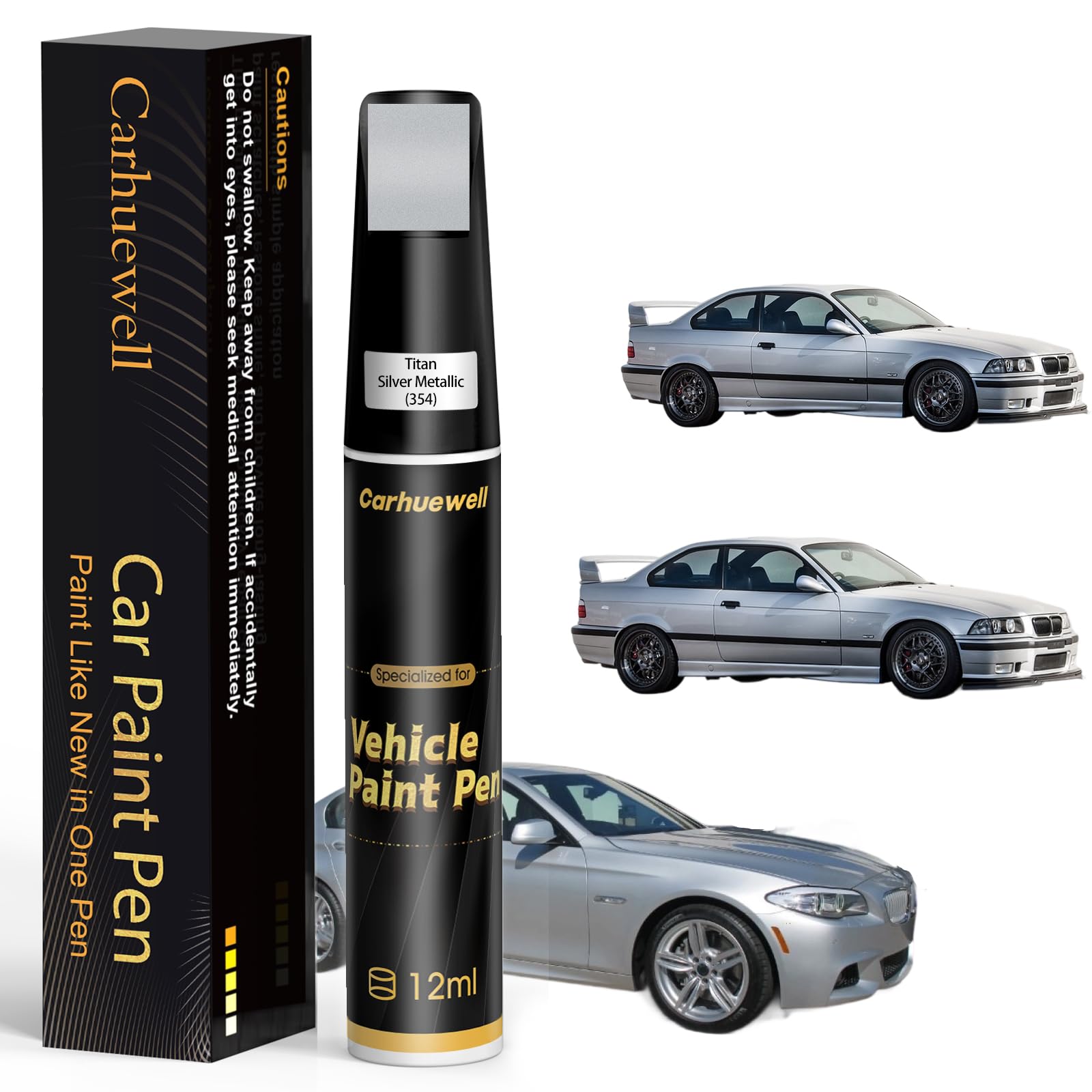 Photo 1 of **ICE GREEN**Titan Silver Metallic(354) Touch Up Paint Compatible with BMW, Exact Match Car Paint Pen Automotive Scratch Repair Remover Kit Quick & Easy Solution for Vehile Chips and Nicks