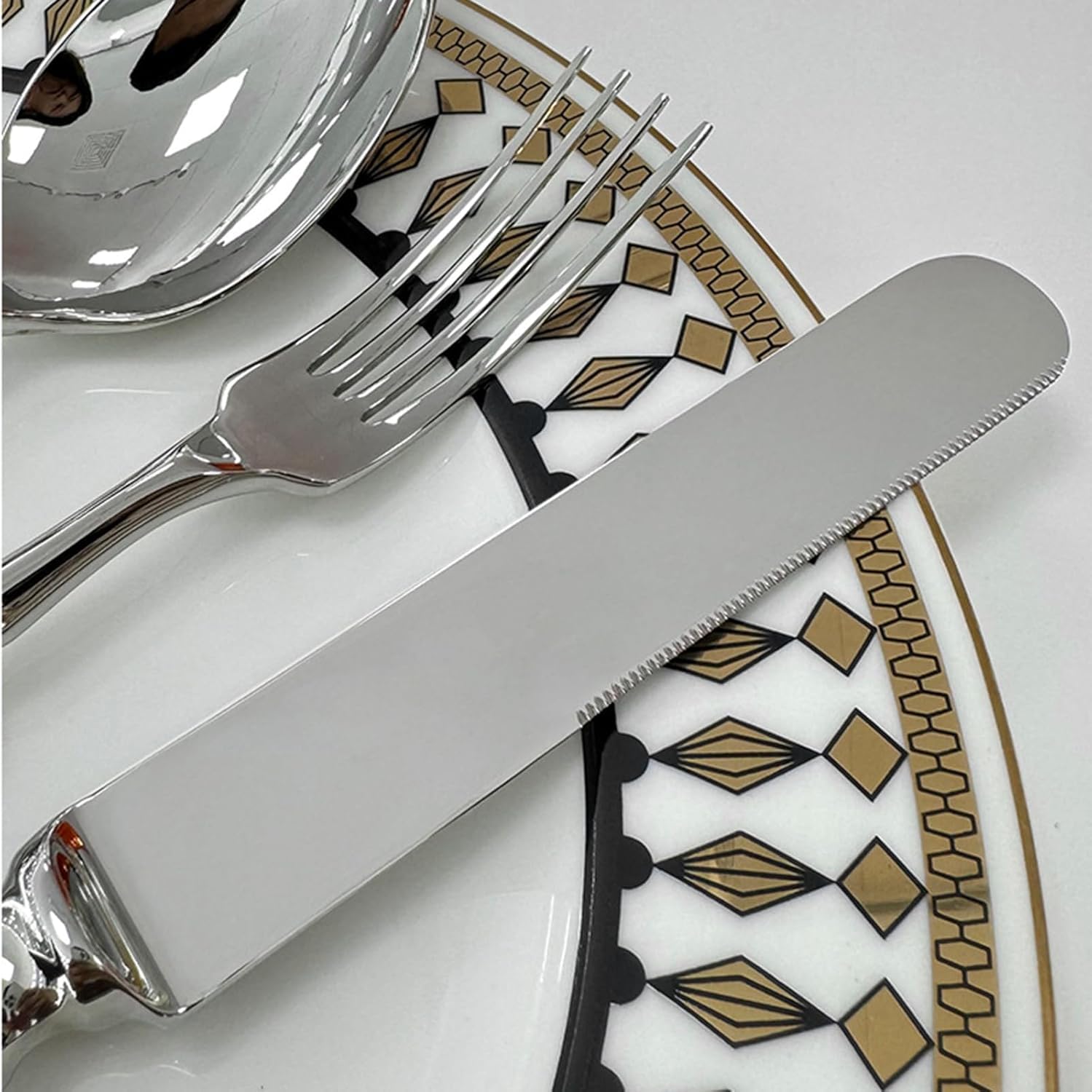Hochwertiges 18/10 Edelstahl-besteckset Für 4 Personen | Besteckset Mit Messern, Gabeln Und Löffeln | Langlebig, Poliert, Spülmaschinenfest Für Zuhause, Küche Und Hochzeiten Silver 20pcs for 4