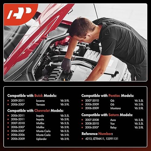 Miniatura 2 de A-Premium Bujías iridio platino compatibles con Chevrolet Malibu 2006-2010, Impala 2006-2011, Monte Carlo, Uplander y Buick Lucerne, Terraza y