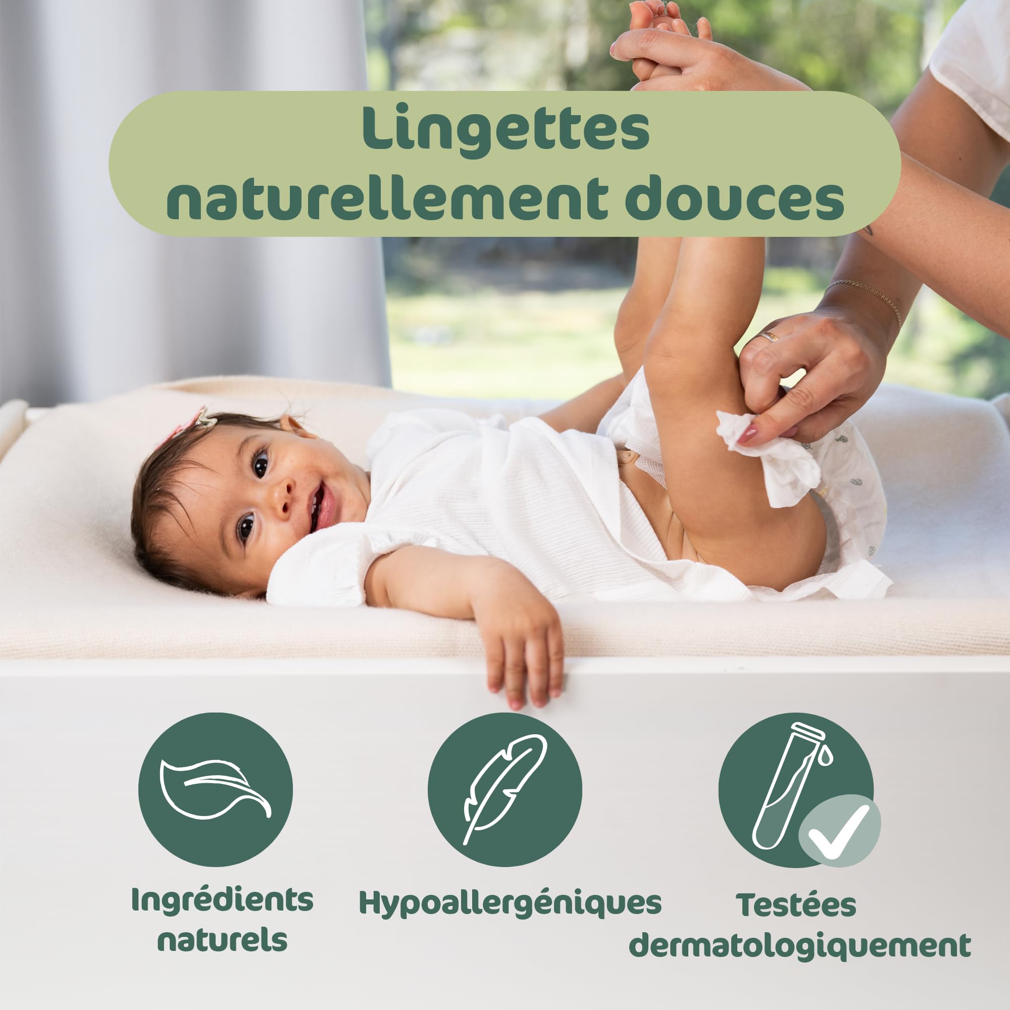 Naty Lingettes Bébé XXL, 98% d'Eau, 600 unités (12 paquets) | Hypoallergéniques, Naturelles pour Peaux Sensibles, Sans Parfum, à base de plantes, Douces pour Nouveau-Nés & Tout-Petits