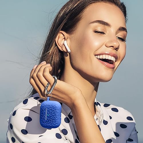 Vista 111 de Funda para Airpods de 2ª y 1ª, silicona suave, leopardo, compatible con Apple AirPods de 2ª/1ª generación de carga con llavero, a prueba de golpes