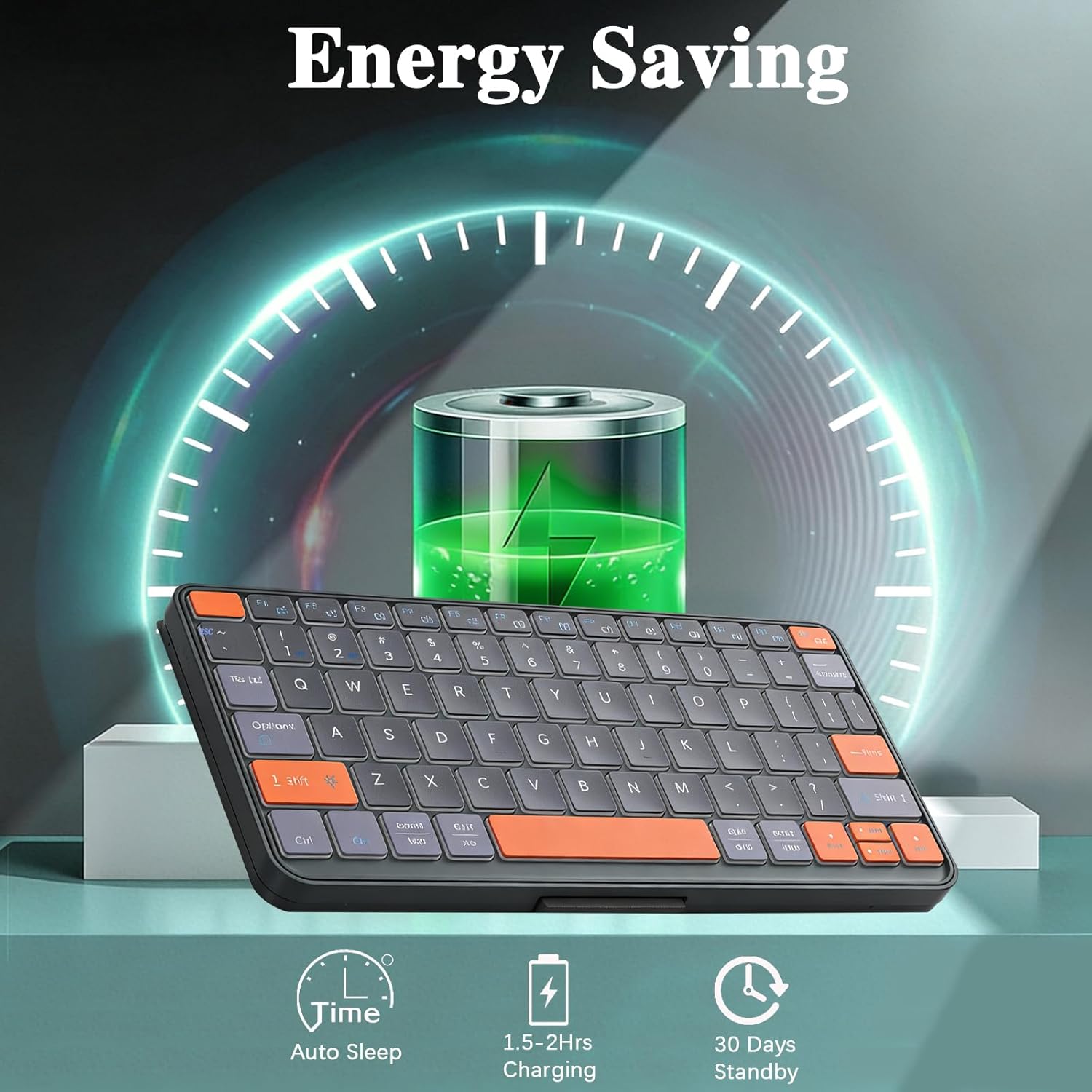 Foldable Keyboard with Backlit, Ultra Light Portable Wireless Keyboard with Adjustable Angle Stand & Leather Case,Compact Travel Bluetooth Keyboard for iPad mini,iPhone, Windows, iOS & Android