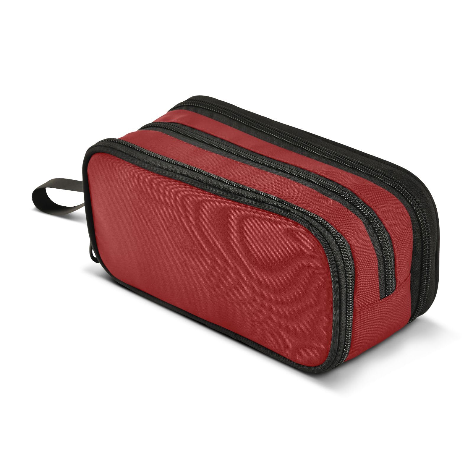 JUNZAN Maroon Pencil Bag Aesthetic Pencil Case Pen Pouch for Women Men School Office College Stationery Supplies