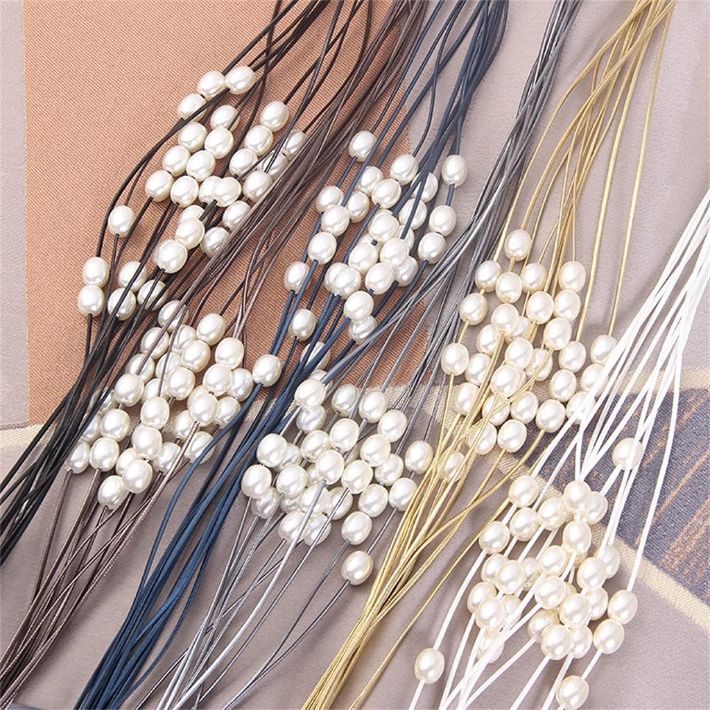 A Pair of Curtain Straps Indoor Living Room Small Pearl Window Decoration Bedroom Soft Accessories(Black)