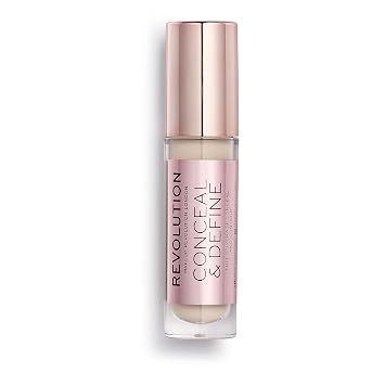 Revolution, Conceal & Define Concealer, Full Coverage & Lightweight, Long-Lasting Matte Finish, Vegan & Cruelty-Free, C1 Fair to Light Skin Tones, 0.14 oz
