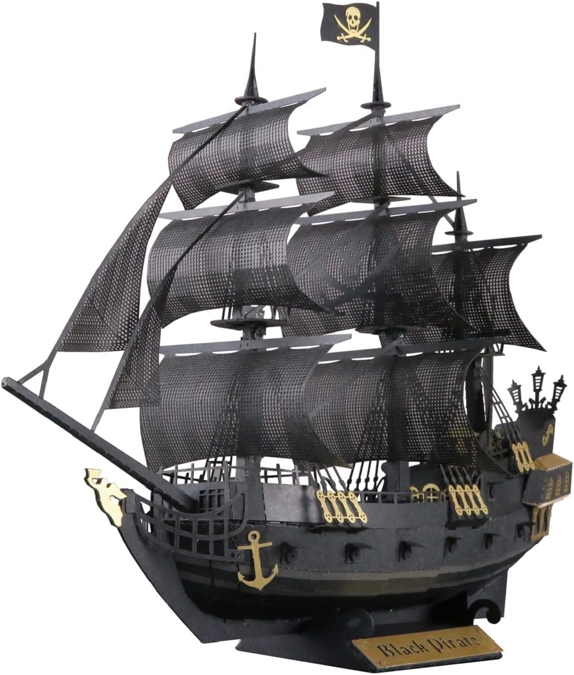 Paper Nano Black Pirate Ship Building Kit