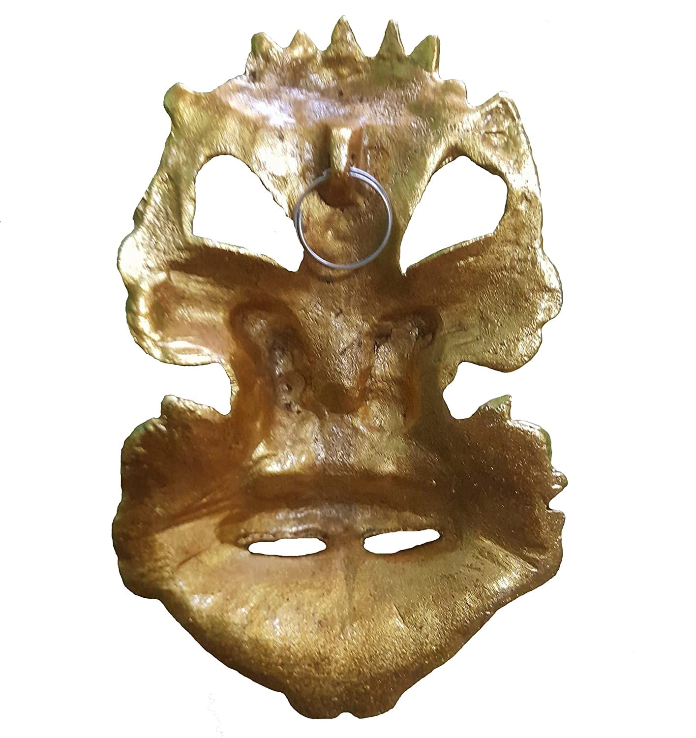 Denique Metal Nazar Battu Keertimukh Idol for Wall Hanging Showpiece,Nazar Battu Bhoot Mahakal Face for Home Nazar Suraksha Kawach Mask for Evil Eye Protector Office 3