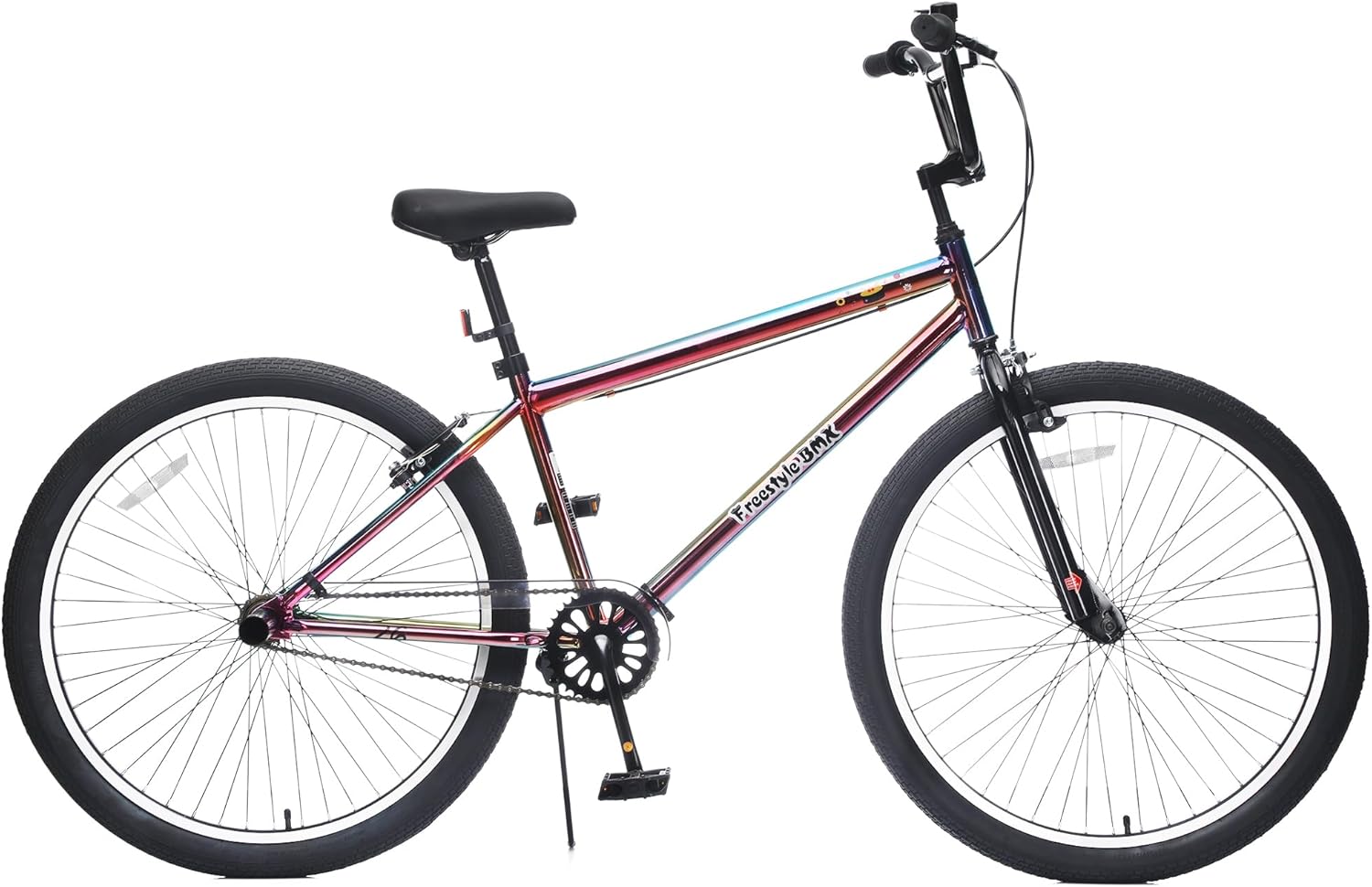Freestyle Teen Bike Double Disc Brakes 26 inch BMX Bike High-Aluminum/Carbon Steel Frame, for for Teen Bike and Adult Bikes, with 2 Pegs, Bicycles for Men and Women, Multiple Colors