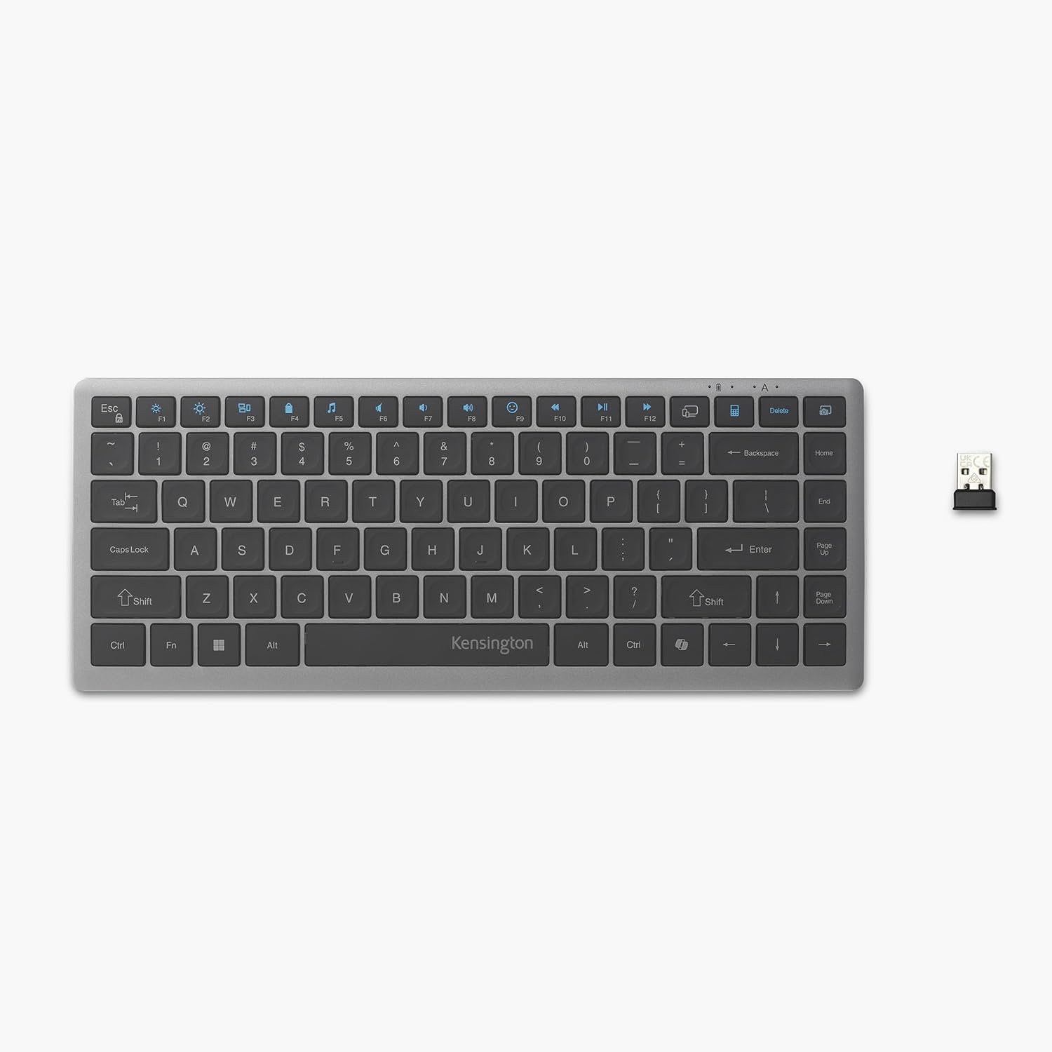 Kensington KB515 USB-C Wired Keyboard, QWERTY Full-Size Layout, Quiet Scissor-Switch Keys, Programmable, Copilot Hotkey, USB-A Adapter Included, Compatible with Windows, Black (K75410NA)