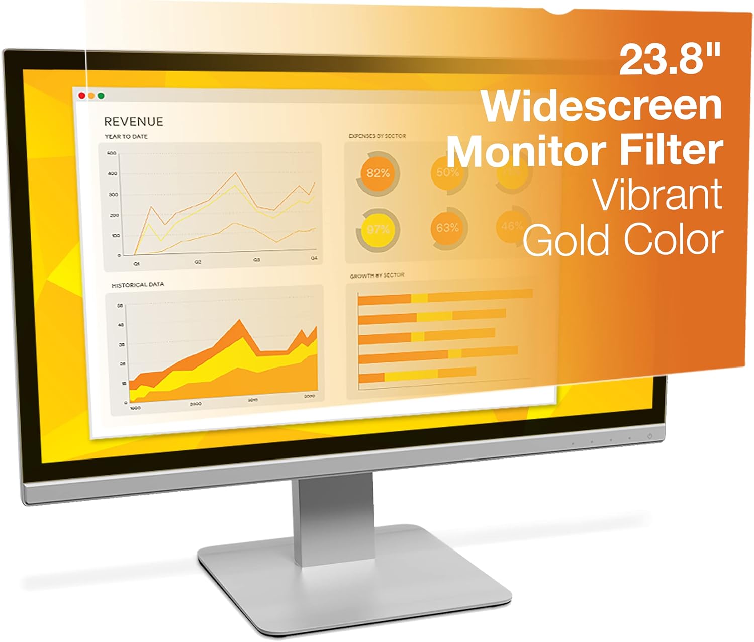 3M Gold Privacy Filter for 23.8" Widescreen Monitor Display privacy