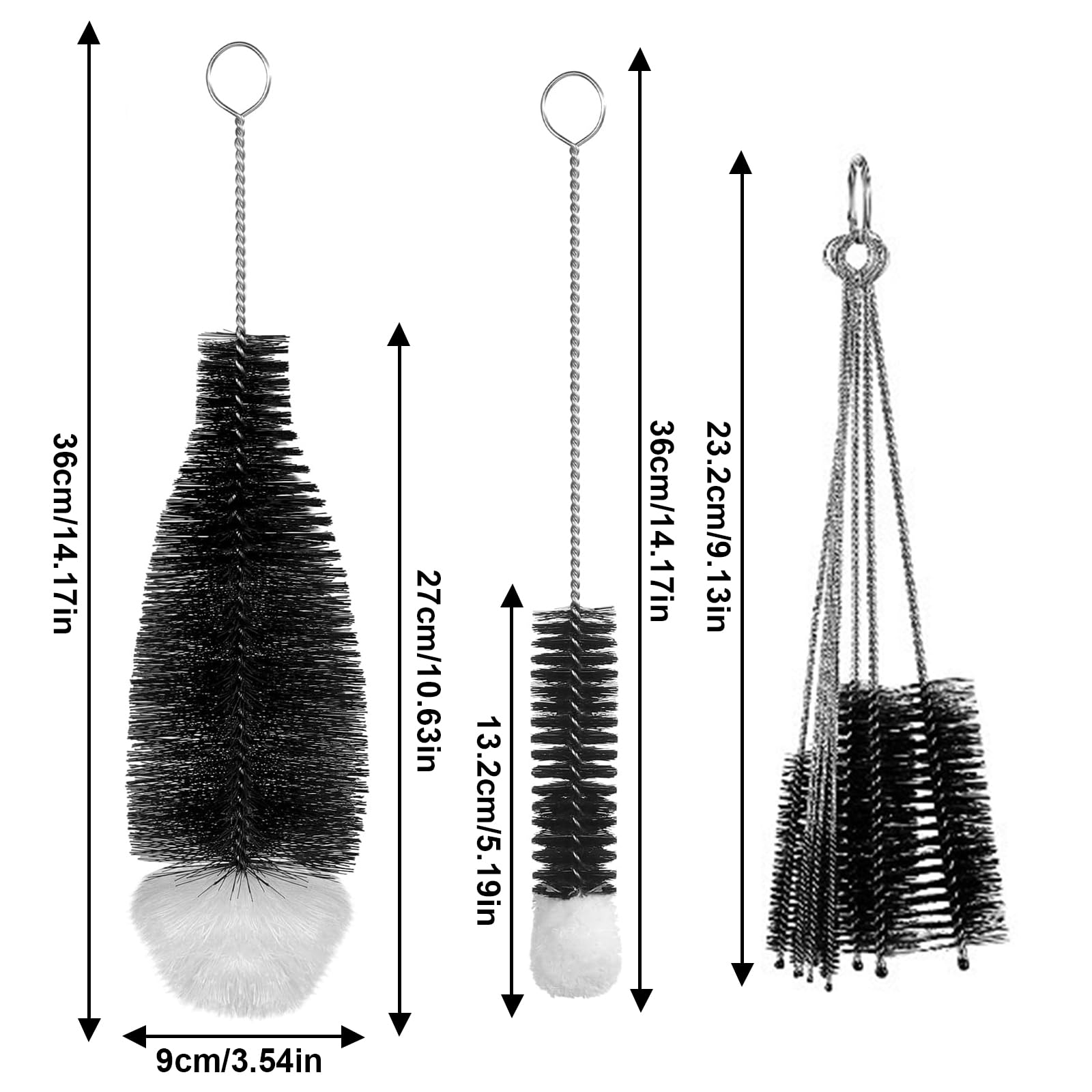 Set Di 13 Spazzolini Per Bottiglie - Diametri Da 1.5 A 25mm Per Pulizia Angoli Stretti - Foto 3