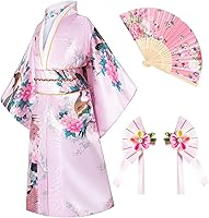 Vista 1 de Vestido tradicional japonés tipo kimono para niñas y niñas