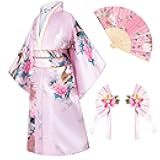 Japanese Traditional Dress Kimono Robe for Kids Girls Costume
