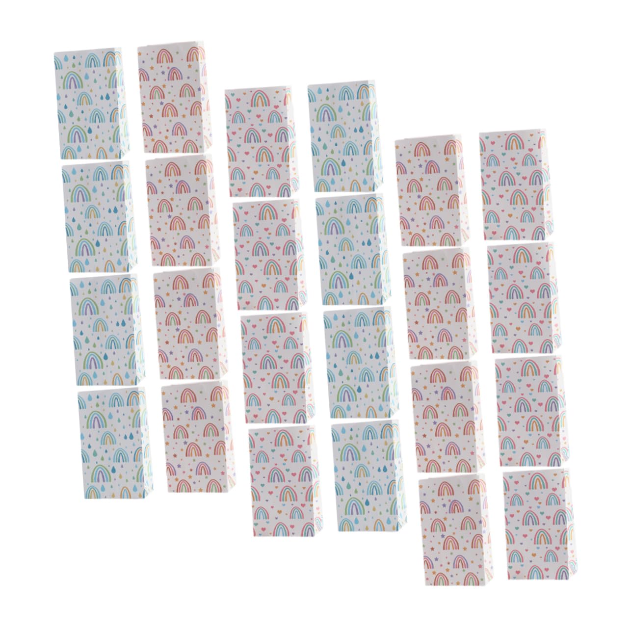 CALLARON 4 Sätze Quadratbeutel Versiegelbar Hochzeit Party -papiertüten Aufbewahrungstasche Partytaschen Geschenktüte Aus Papier Aufbewahrungsbeutel Aus Papier 30 Stück * 4