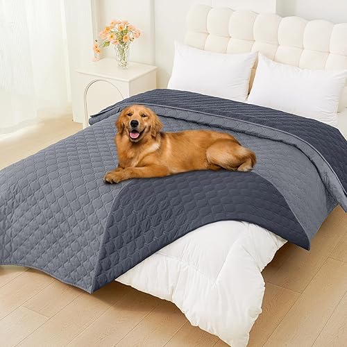 Miniatura 102 de Smiry Manta Impermeable para Cama de Perro 30x70, Manta Suave Reversible para Mascotas, Cubierta Lavable a Prueba de Fugas para Sofá de Gatos y Azul