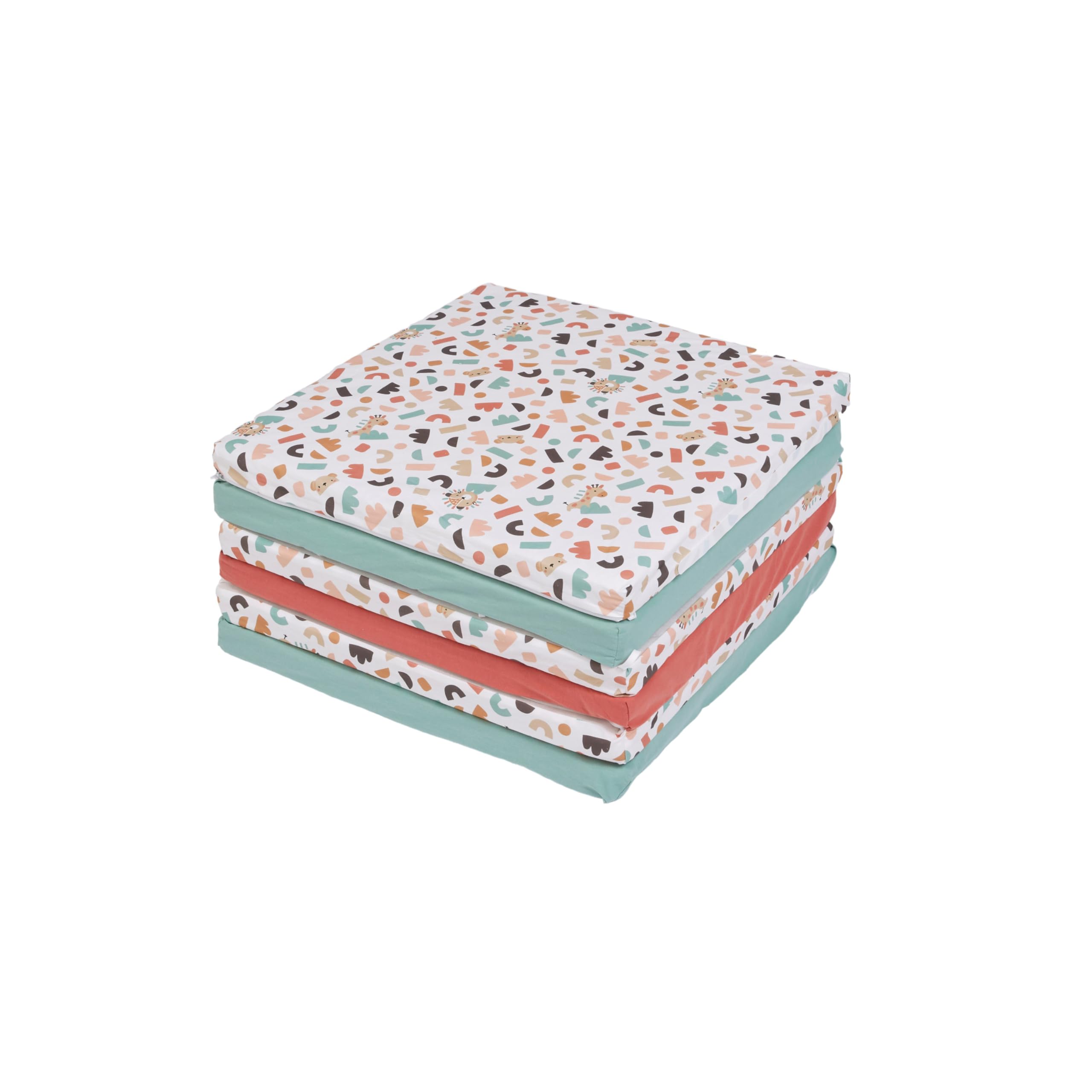 TINÉO - Maxi Tapis D'éveil - Maxi Tapis De Motricité - Maxi Tapis Bébé - Tapis de Jeu - Multifonction 5 en 1-120x180cm (Cache Coucou)