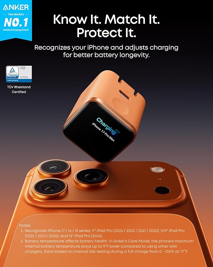 Anker Prime Estación de Carga Inalámbrica 3 en 1 y Cargador USB C miniatura 3