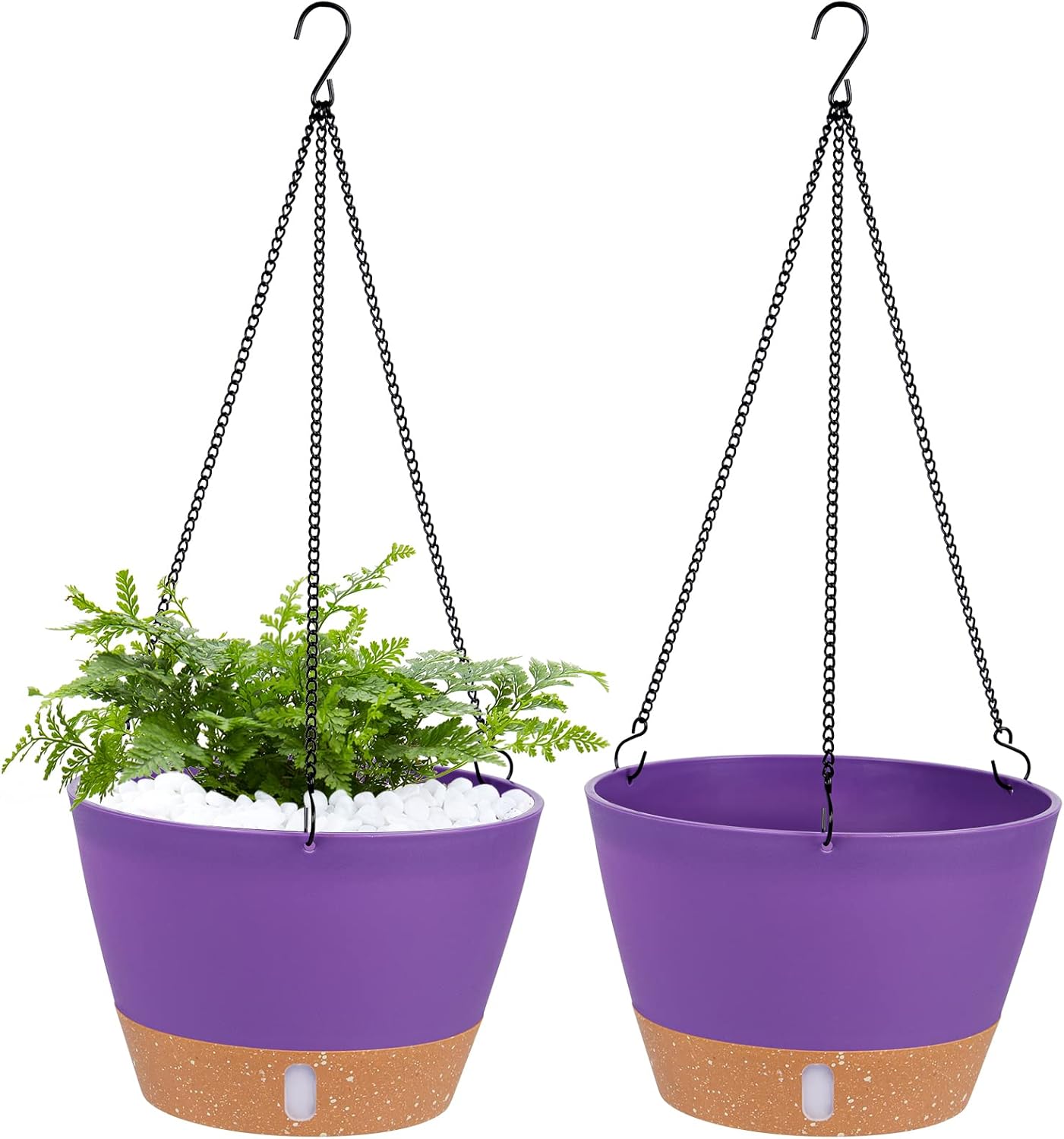 QCQHDU Hanging Planter 2pcs 8 Inch for Indoor and Outdoor