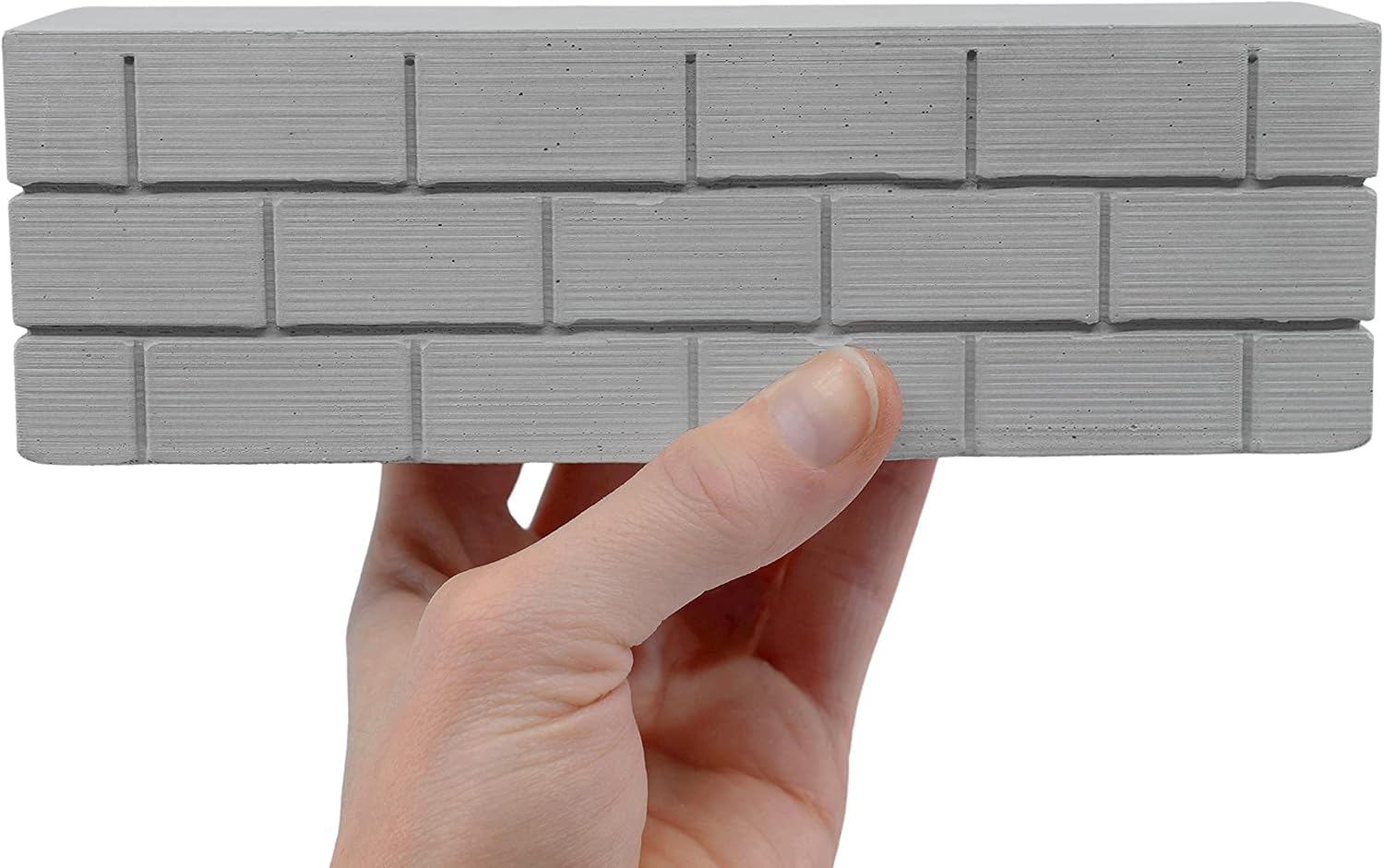 Teak Tuning Concrete Fingerboard Brick Wall Barrier - 7" Long, 2.25" Tall, 2" Wide - 1:12 Scale