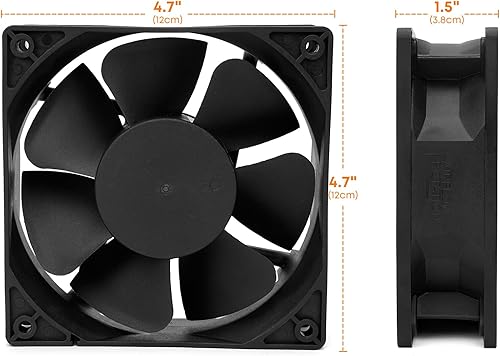 Miniatura 2 de Stanbroil Kit de ventilador compatible con Masterbuilt Gravity Series 5608001050 Digital Charcoal Grill & Smoker, pieza de repuesto para 9904190040