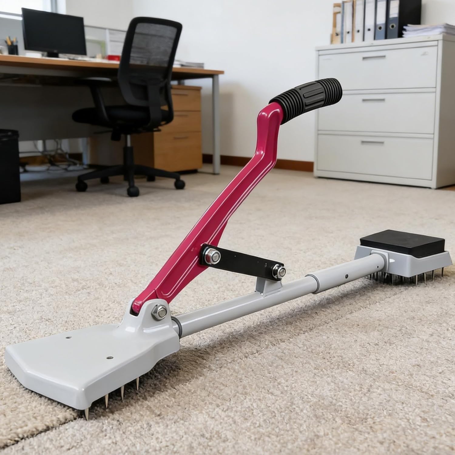 Kit de herramientas de estiramiento de alfombras, pateador sin rodilla para una fácil instalación de alfombras, equipo profesional de suelo para el hogar, oficina, hotel