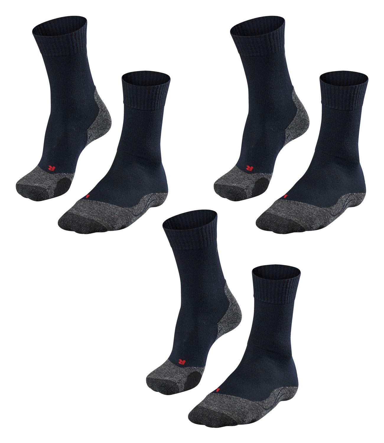FALKE Herren Wandersocken Trekkingsocken Strümpfe TK2 Trekking 16474 3 Paar, Farbe:Blau, Menge:3 Paar (3x 1er Pack), Größe:44-45, Artikel:-6120 marine