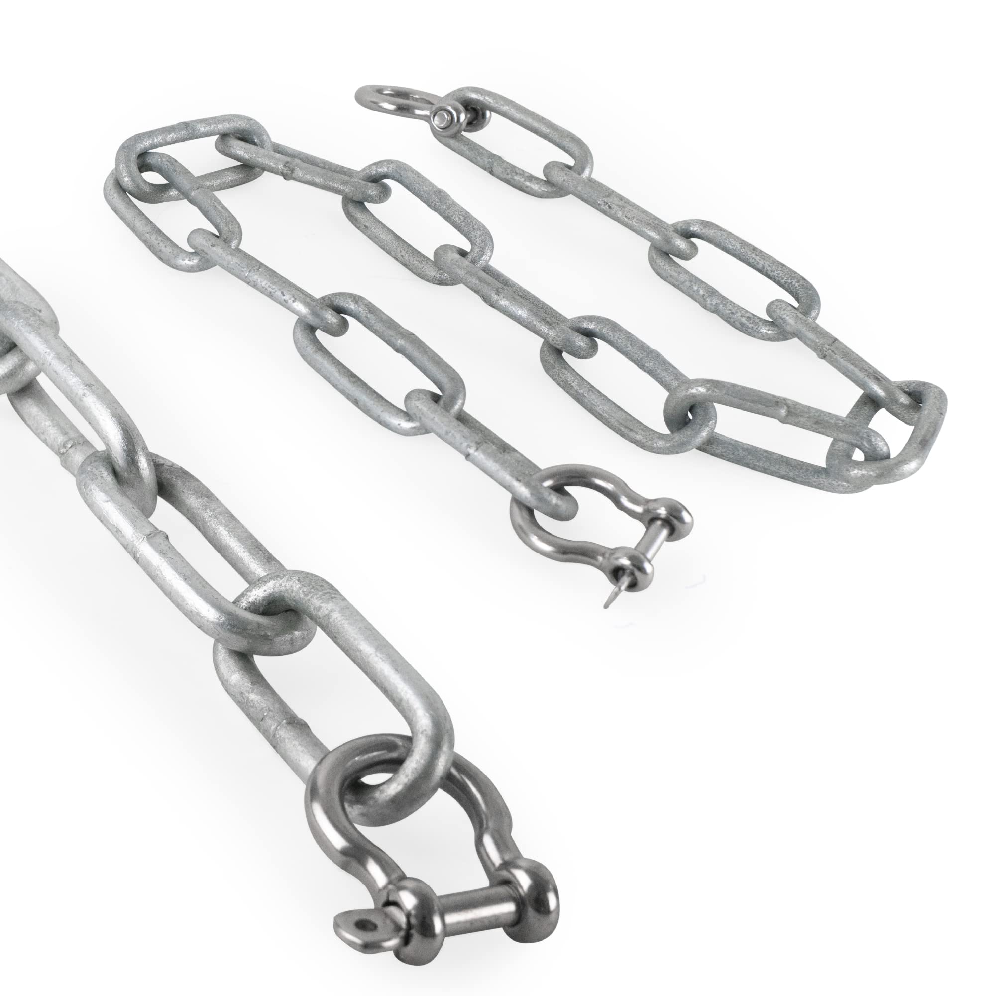 Five Oceans Marine Boat Anchor Chain, Anchor Lead Chain Hot-Dipped Galvanized Steel with 2 AISI316 Stainless Steel Bow Shackles