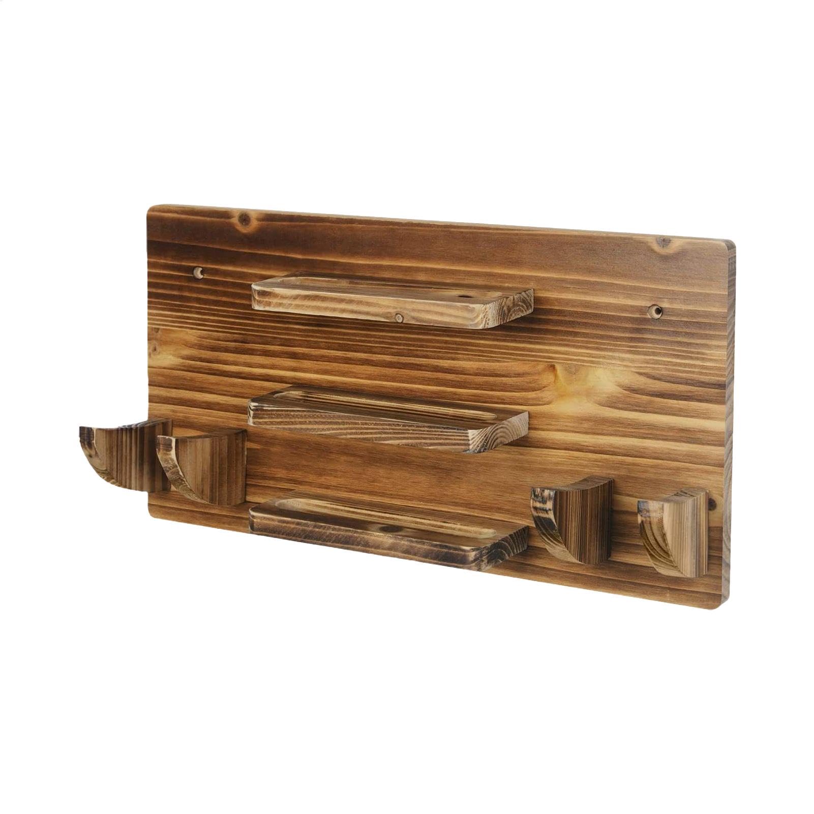 Soporte de pared para 6 raquetas de pádel y 12 pelotas en metal negro