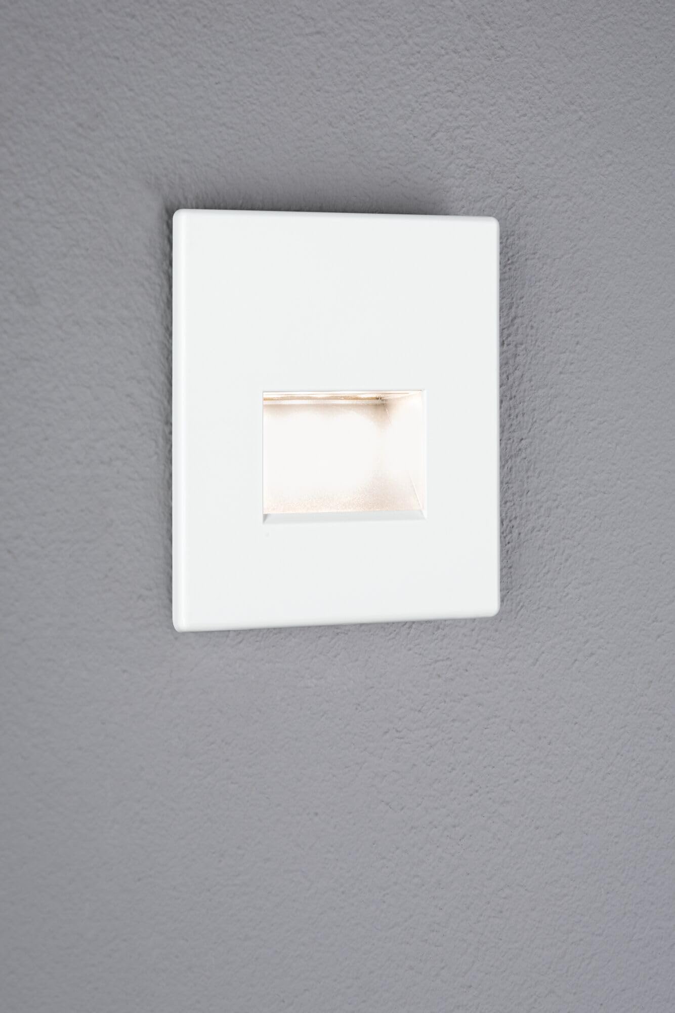 Paulmann 5221 Set LED Wandeinbauleuchte Edge 3er-Set eckig 80x5 mm 3x1,2W 3x50lm 230V 2700K Weiß matt