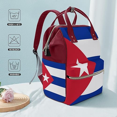 Miniatura 6 de Flag of Cuba Waterproof Mommy Backpack Large Capacity Nappy Bag Multifunction Travel Bag