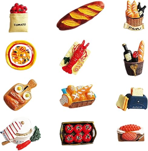 12 calcomanías de imán para refrigerador, divertidas calcomanías 3D para decoración del hogar, cocina, oficina, pizarra blanca, mapas, imanes disponible en Yaxa Peru