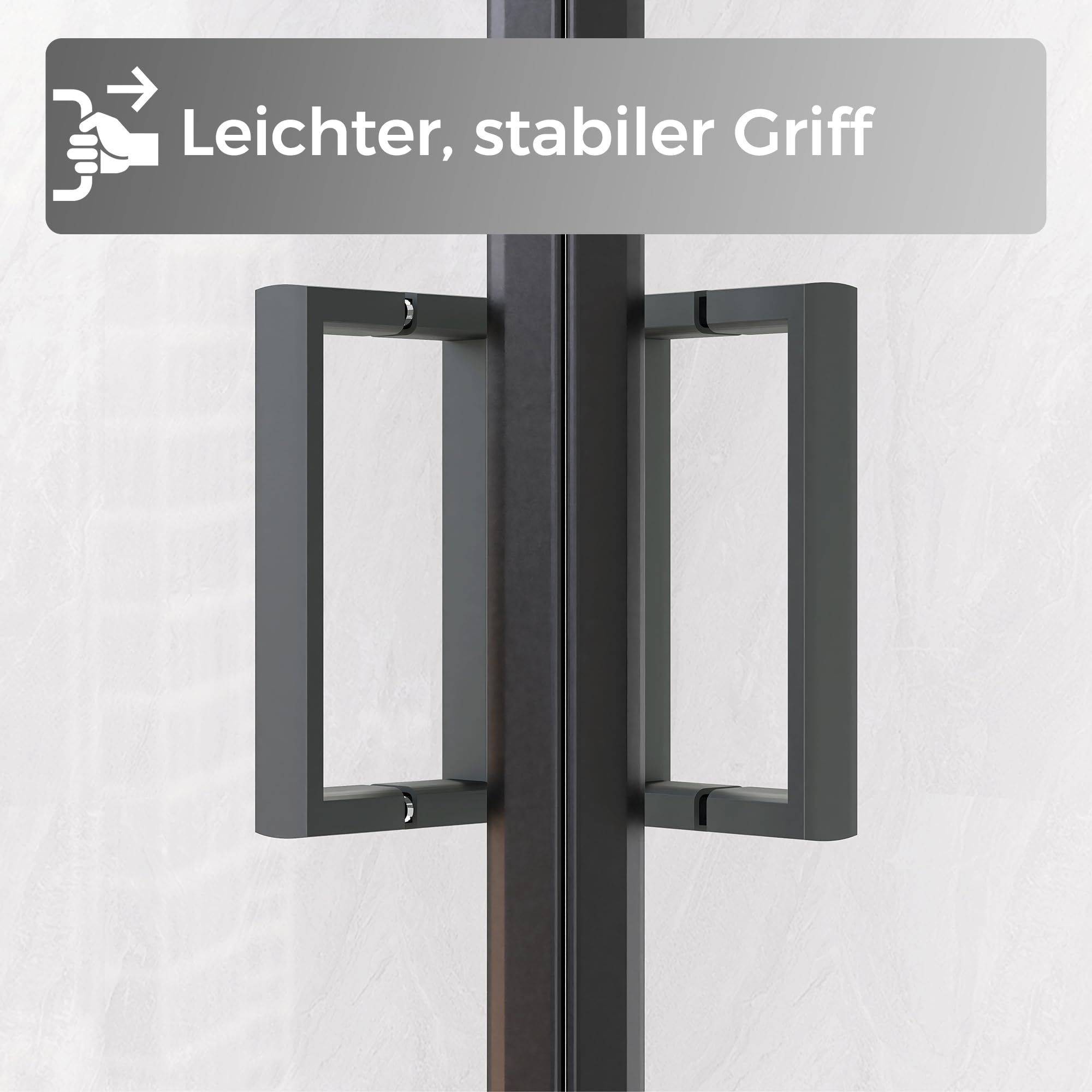 STARLEAD Duschkabine Variabel 75-90 cm – Flexibler Eckeinstieg Passend für Duschkabine 90x90 & 80 x 80, 180cm 4mm ESG Sicherheitsglas, Magnetdichtung, Moderne Komplettdusche, Schwarz Matt