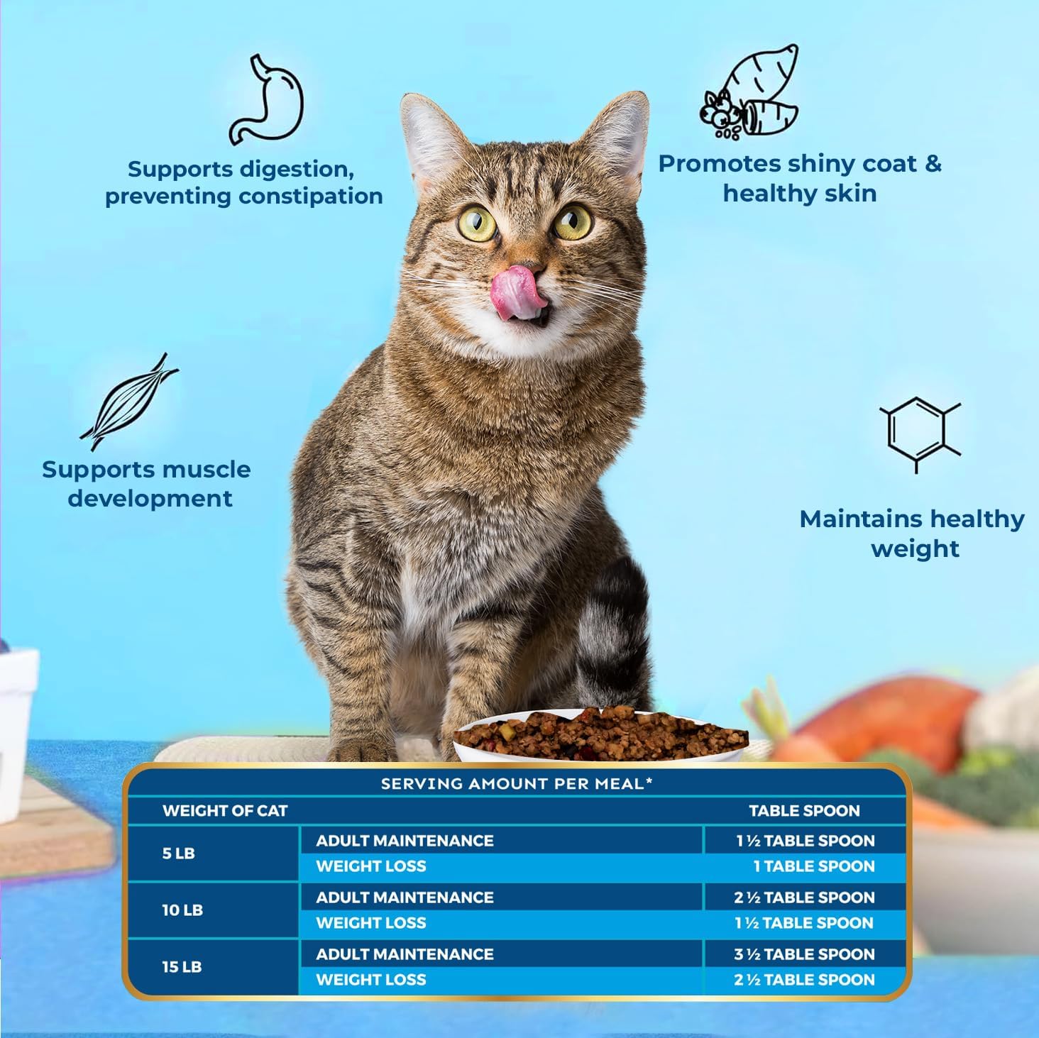 Nature's Kitchen Freeze Dried Cat Food – Real Sardines, Catfish & Chicken | Grain-Free | High Protein, Low Fat | 90%+ Digestibility | Complete & Balanced Diet (500g/17.6oz)