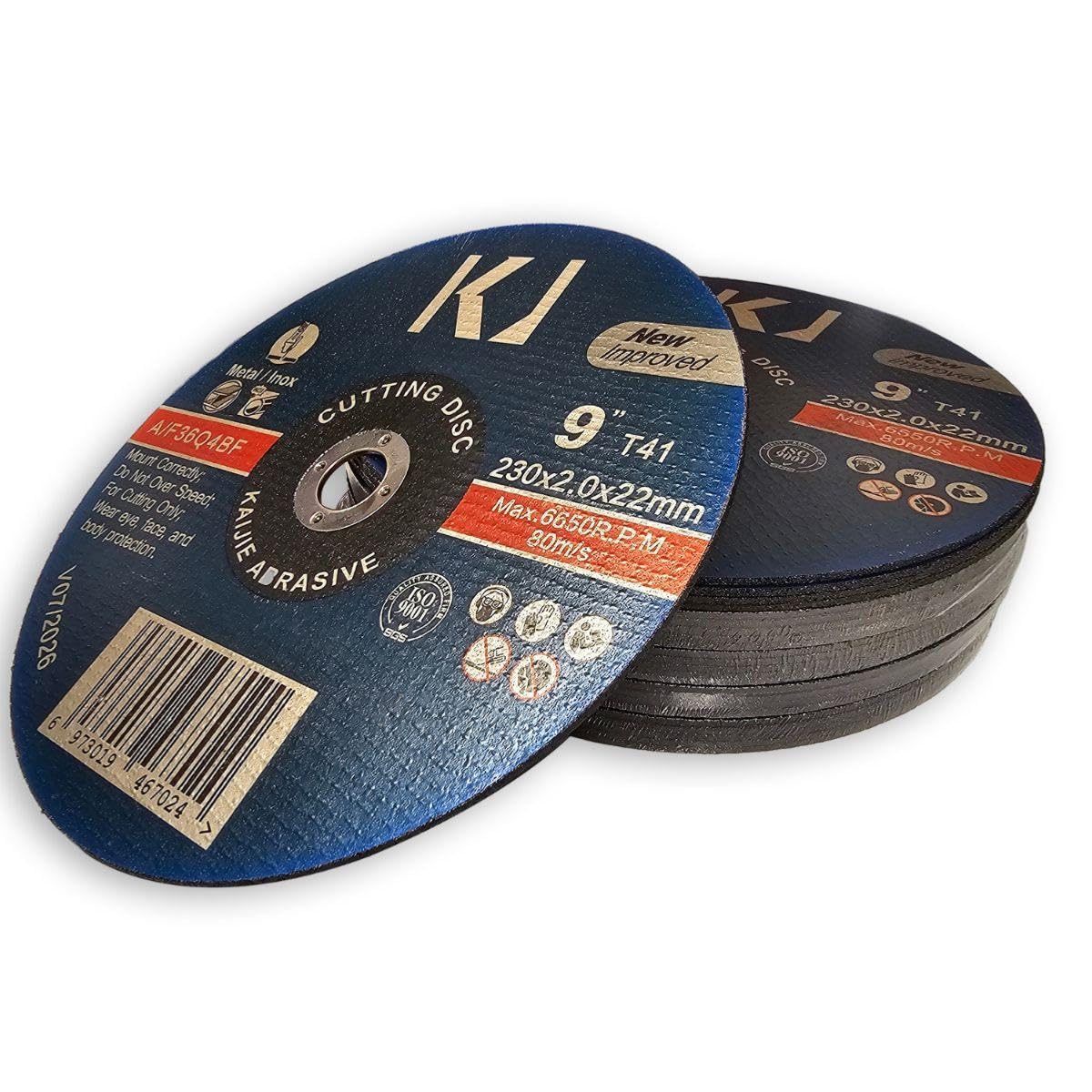 OC-PRO Disques à tronçonner Metal, Inox 230 x 2.0 x 22 mm - Lot de 25 pièces - Adaptés aux meuleuses d'angles ou fixes - Acier inoxydable