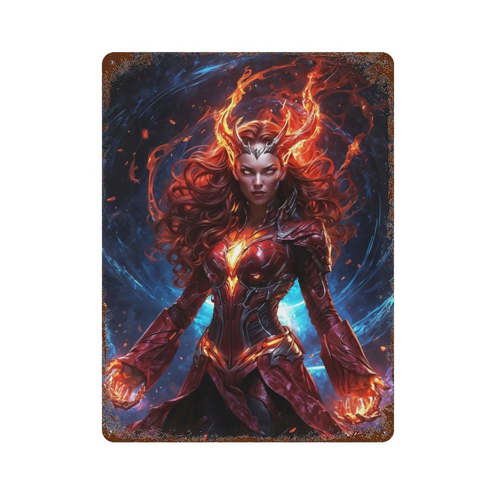 Guardian of The Flame Decorative Tin Sign 15.7"x11.8", Ideal for Cafe, Home Bar And Lounge Decor