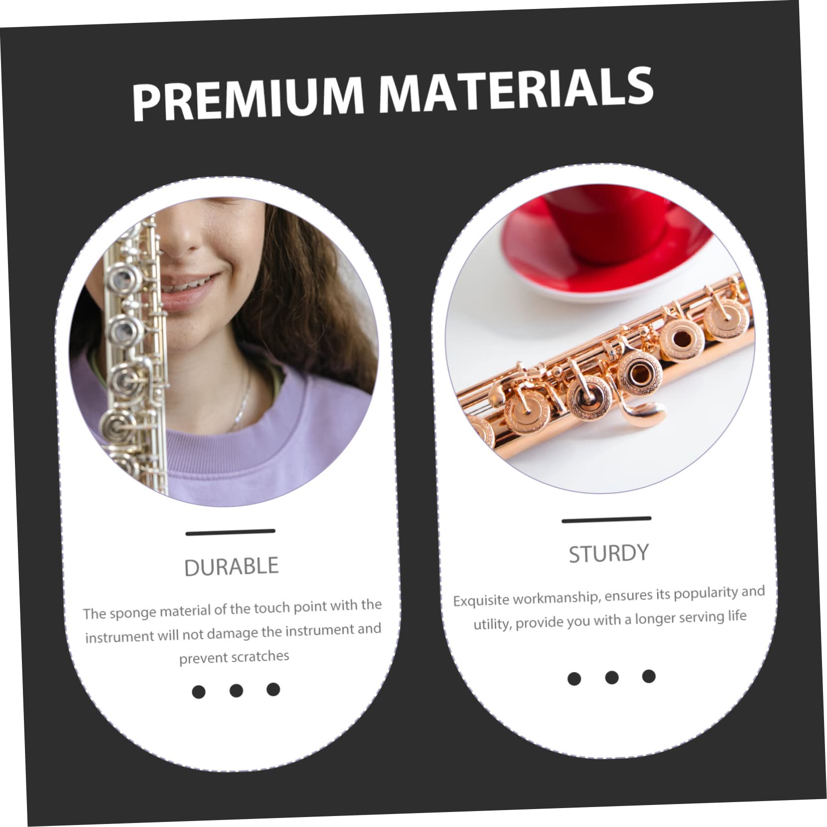 CIMAXIC Clarinet Wall Rack Multi-function Flute Holder Space-saving Flute Clarinet Rack