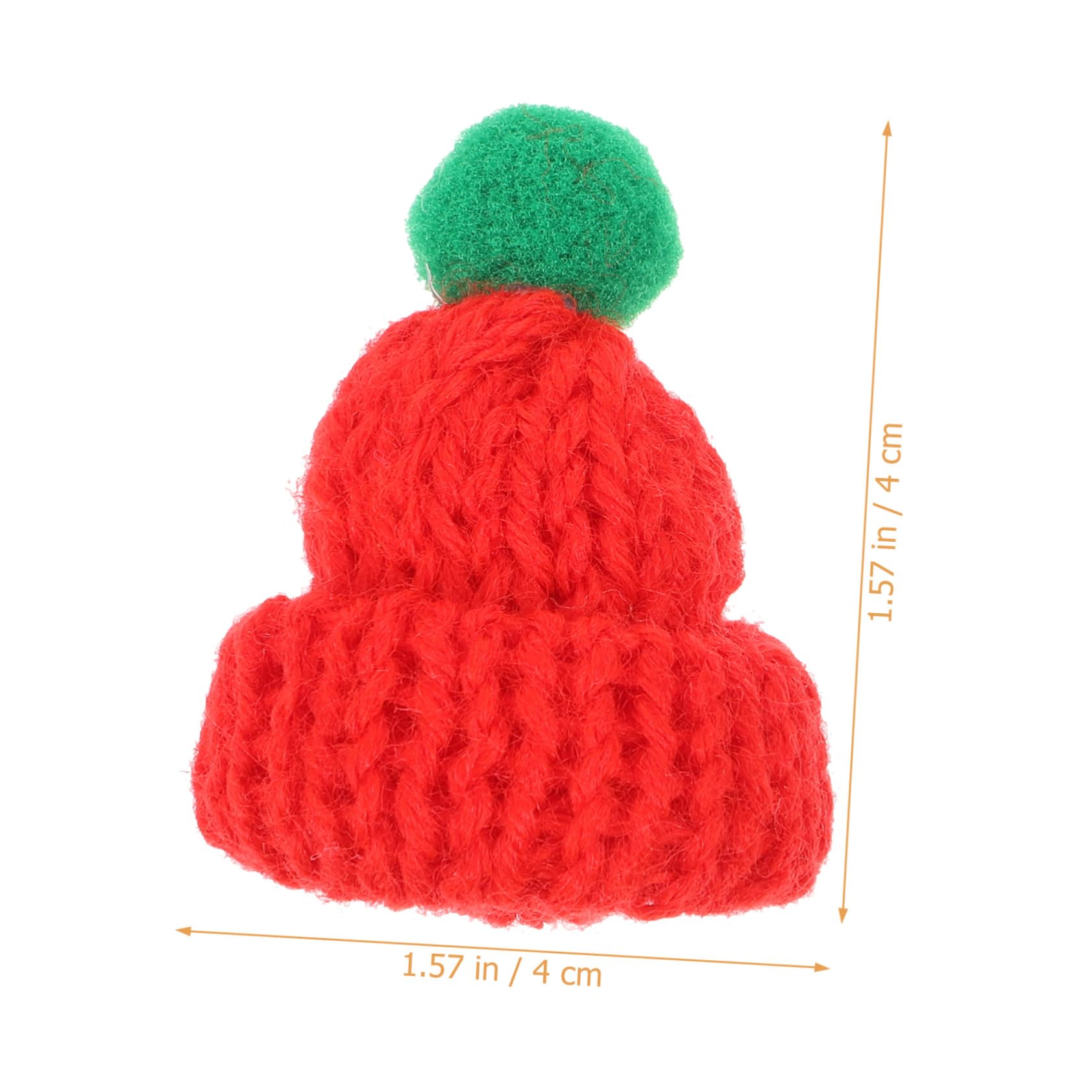 20 Pièces Lot de Bonnets de Noël Tricotés pour Décoration Festive Accessoires DIY pour Bouteilles de Sapins et Créations Artisanales Rouge et Vert